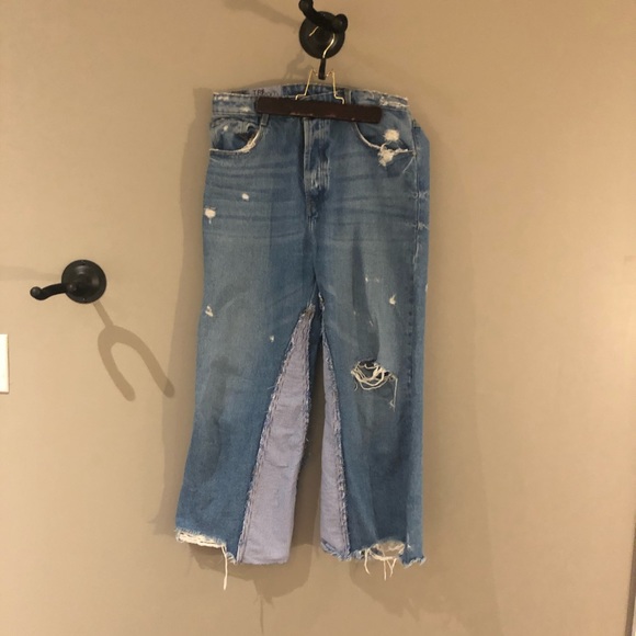 Zara flared ripped jeans with patchwork - Picture 3 of 4